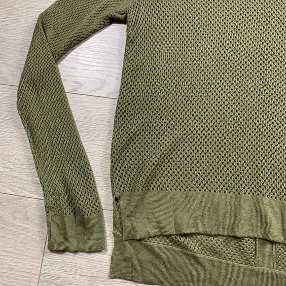 Rag & Bone Army Green Thin Knit Long Sleeve Sweater Top - Picture 5 of 11
